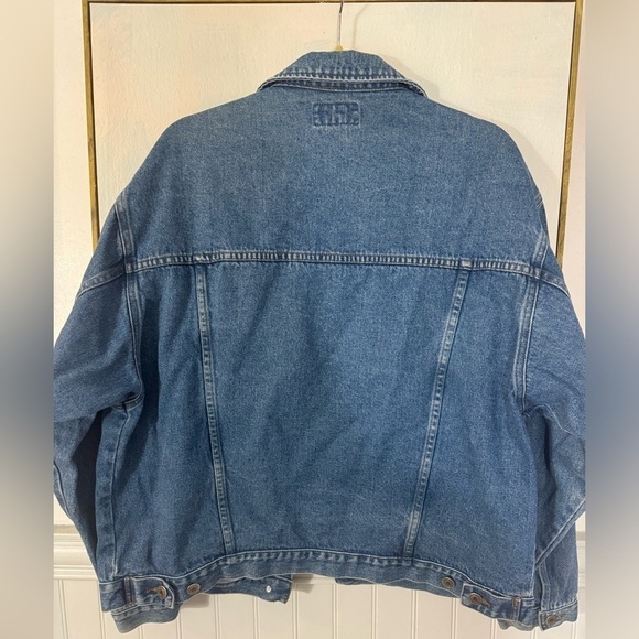 VINTAGE Arizona Jean Jacket Oversized Medium Wash Size Large - Picture 8 of 10